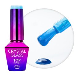 Crystal Glass - Gekleurde Top No Wipe - Molly Nails - 10g - Baby Blue