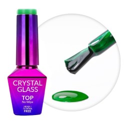 Crystal Glass - Gekleurde Top No Wipe - Molly Nails - 10g - Green