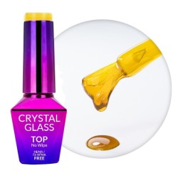 Crystal Glass - Gekleurde Top No Wipe - Molly Nails - 10g - Yellow