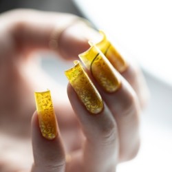 Crystal Glass - Gekleurde Top No Wipe - Molly Nails - 10g - Yellow