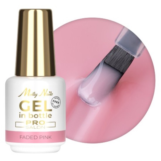 Gel in Bottle - Molly Nails - Pro Salon - Faded Pink 15g Gel in Bottle - Molly Nails - Pro Salon - Faded Pink 15g