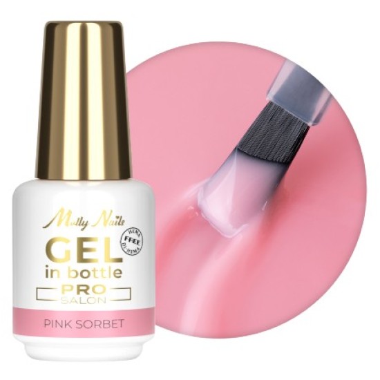 Gel in Bottle - Molly Nails - Pro Salon - Pink Sorbet 15g Gel in Bottle - Molly Nails - Pro Salon - Pink Sorbet 15g