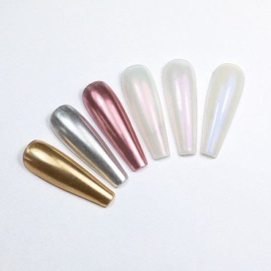 Nagelpoeder met spiegeleffect - Molly Nails nr. 1 Nagelpoeder met spiegeleffect - Molly Nails nr. 1