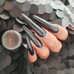 Glass Effect Nailart Nagelpoeder Molly Lac: Nr. 12 - Black