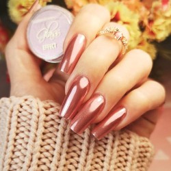 Glass Effect Nailart Nagelpoeder Molly Lac: Nr. 5 - Dark Golden Pink