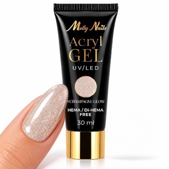 Polygel - Poly Acryl Gel - Molly Lac - Tube 30ml - Kleur: Champagne Glow