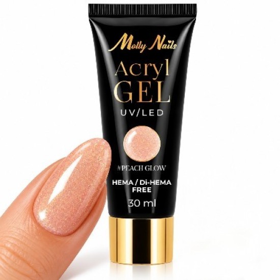Polygel - Poly Acryl Gel - Molly Lac - Tube 30ml - Kleur: Peach Glow