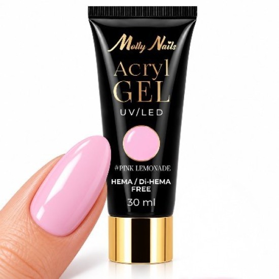 Polygel - Poly Acryl Gel - Molly Lac - Tube 30ml - Kleur: Pink Lemonade