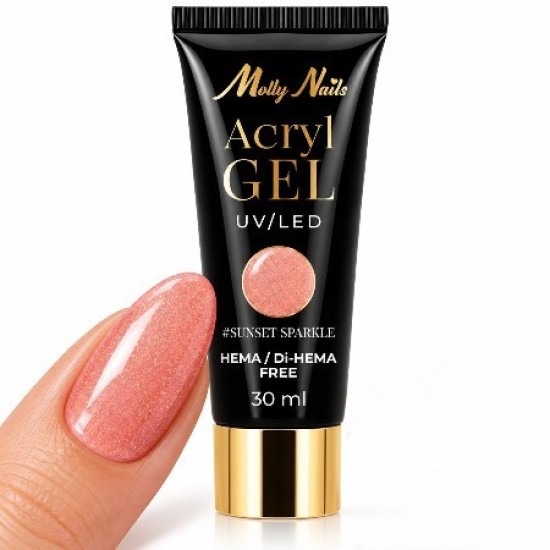 Polygel - Poly Acryl Gel - Molly Lac - Tube 30ml - Kleur: Sunset Sparkle