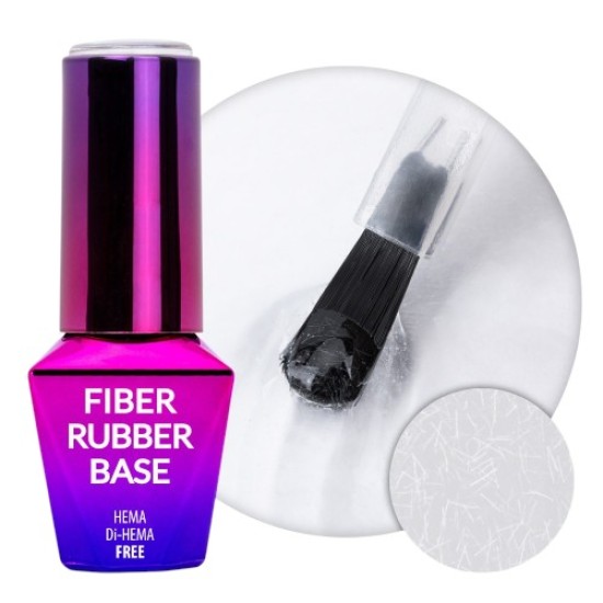 Rubber Fiber Base van MollyLac HEMA/Di-HEMA Free -10g Kleur: Clear