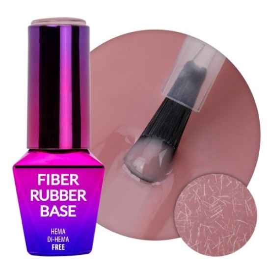 Rubber Fiber Base van MollyLac HEMA/Di-HEMA Free -10g Kleur: Biscotti