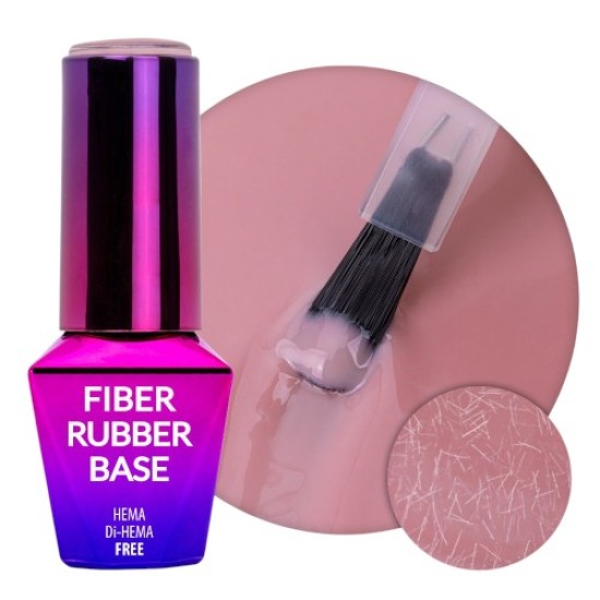 Rubber Fiber Base van MollyLac HEMA/Di-HEMA Free -10g Kleur: Smokey Pink