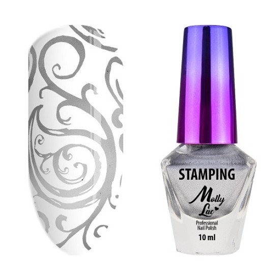 Molly Stamping Lak - Zilver 10ml - Nr. 3
