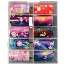 Transfer-Nagelfolie Bloem-Vlinder Nr. 02 Transfer-Nagelfolie Bloem-Vlinder Nr. 02