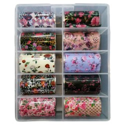 Transfer-Nagelfolie Bloemen Nr. 01 Transfer-Nagelfolie Bloemen Nr. 01