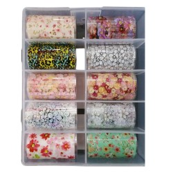 Transfer-Nagelfolie Bloemen Nr. 02 Transfer-Nagelfolie Bloemen Nr. 02