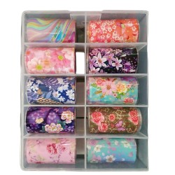 Transfer-Nagelfolie Bloemen Nr. 03 Transfer-Nagelfolie Bloemen Nr. 03