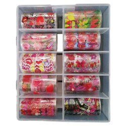 Transfer-Nagelfolie Variatie Box Nr. 09 Transfer-Nagelfolie Variatie Box Nr. 09