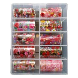 Transfer-Nagelfolie Variatie Box Nr. 10 Transfer-Nagelfolie Variatie Box Nr. 10