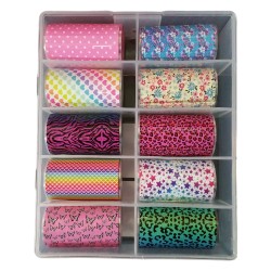 Transfer-Nagelfolie Variatie Box Nr. 14 Transfer-Nagelfolie Variatie Box Nr. 14