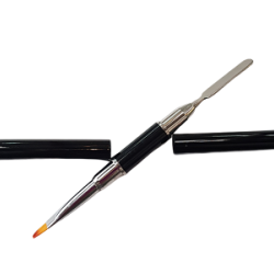 Gelpenseel en spatel ineen  zwart No. 6