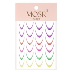 Nagelstickers Zelfklevend met kleurverloop - French - Ombre - French smile - Mix