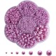 Half Pearls Nailart Decoration - Halve Parels voor nail art - Nagelsteentjes voor nail art - Doosje - Purple