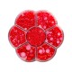 Half Pearls Nailart Decoration - Halve Parels voor nail art - Nagelsteentjes voor nail art - Doosje - Red
