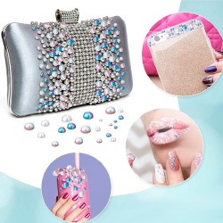 Half Pearls Nailart Decoration - Halve Parels voor nail art - Nagelsteentjes voor nail art - Doosje - Red