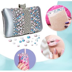Half Pearls Nailart Decoration - Halve Parels voor nail art - Nagelsteentjes voor nail art - Doosje - Red