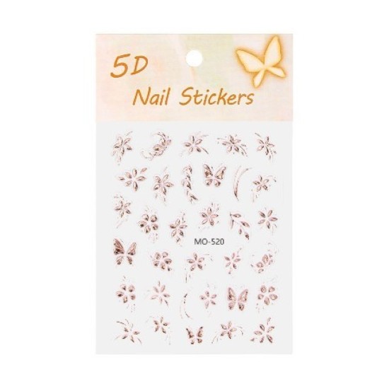 Nagelstickers - Nailart stickers - 5D zelfklevende bloemen - MO-520