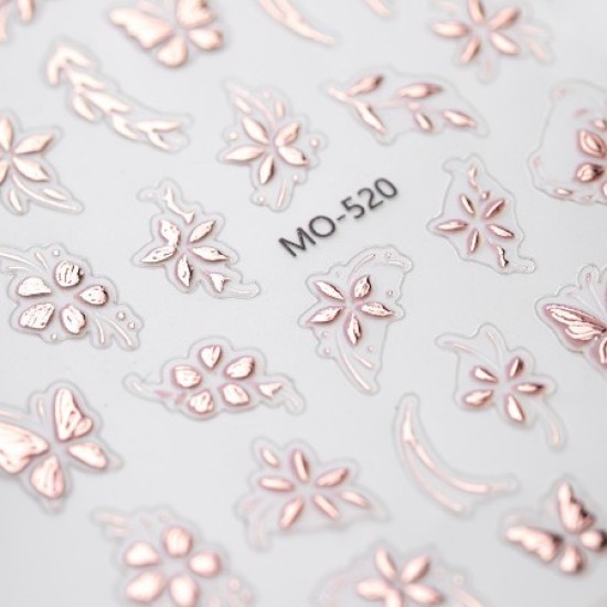 Nagelstickers - Nailart stickers - 5D zelfklevende bloemen - MO-520