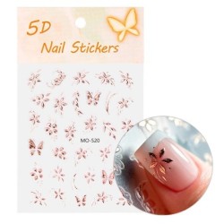 Nagelstickers - Nailart stickers - 5D zelfklevende bloemen - MO-520