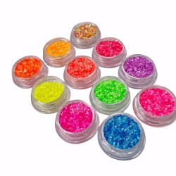 Neon Glitter 11 delig