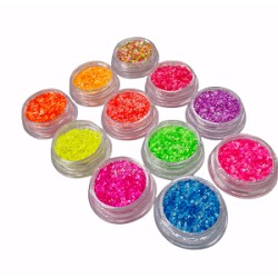 Neon Glitter 11 delig