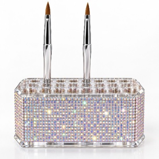 Penseelhouder met strass-steentjes