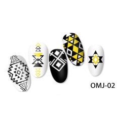 Stempel Nagel Sjabloon OMJ-02 Stempel Nagel Sjabloon OMJ-02