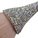 Stofborstel Glitter met strass steentjes - Kleur: Zilver