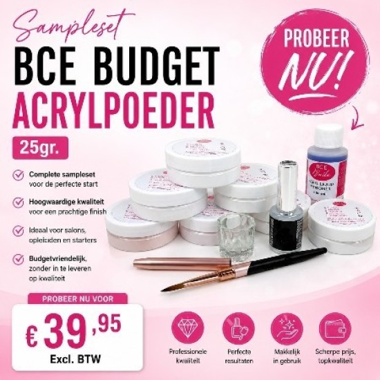 Sampleset Budget Acrylpoeder 25 gram