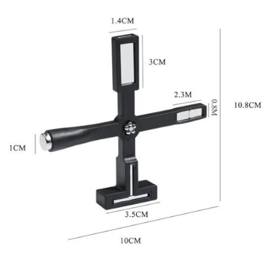 Cateye magneet 5 in 1: Kleur - Zwart