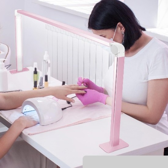 Opvouwbare Manicure LED Tafellamp - Opvouwbare Beauty LED Lamp - Kleur: Roze