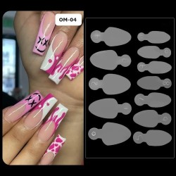 Dual Nail Form Mould / Siliconen nagel mal: Nr. OM-04 Dual Nail Form Mould / Siliconen nagel mal: Nr. OM-04