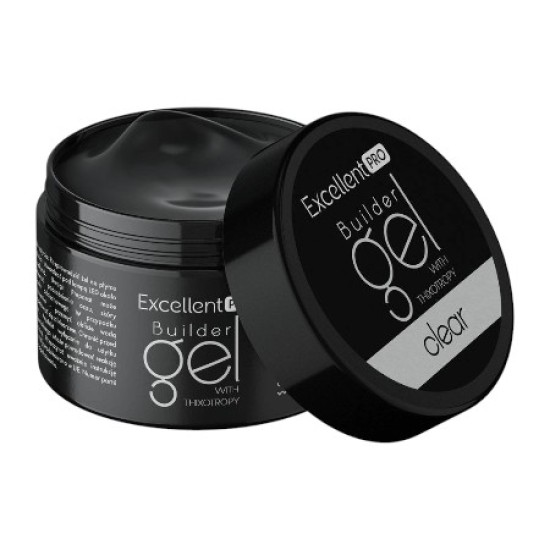 Builder Gel Excellent Pro - Met Thixotropy 50g - Kleur: Clear Builder Gel Excellent Pro - Met Thixotropy 50g - Kleur: Clear