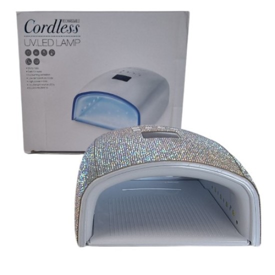 Oplaadbare Nagellamp dual UV/LED S10 66W - Met strass steentjes