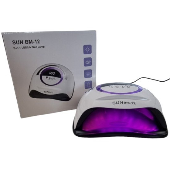 UV / LED Nagellamp SUN BM-12 - 200W - Kleur: Wit