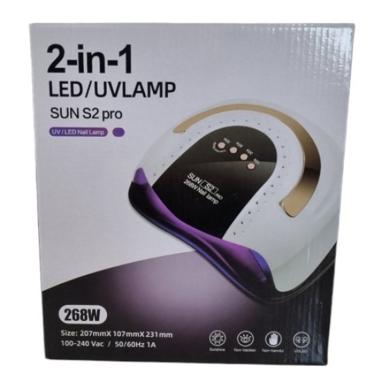 UV / LED Nagellamp SUN PRO2 - 268W - Kleur: Wit