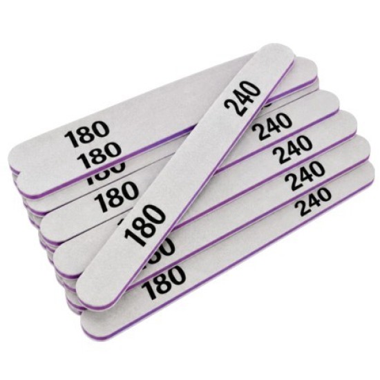 Rechte Vijl Wit/Paars - Molly Nails - Pak 24st - 180/240Grit Rechte Vijl Wit/Paars - Molly Nails - Pak 24st - 180/240Grit