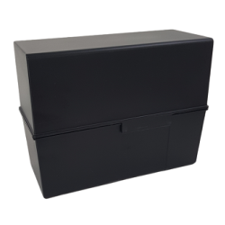 Kaartenbak breed - A5 - Zwart