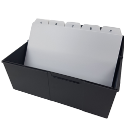 Tabbladen Kaartenbak breed - A5 Grijs