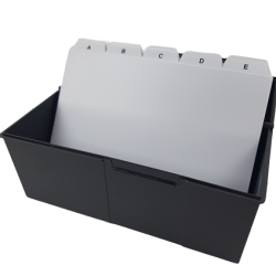 Kaartenbak breed - A5 - Zwart